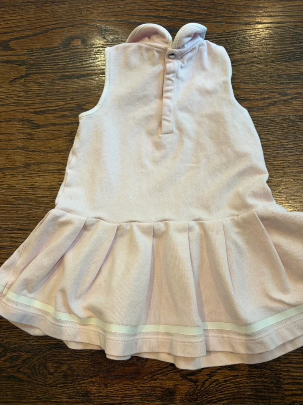Jacadi Light Pink Sleeveless Dress with Peter Pan Collar - Picture 4 of 5